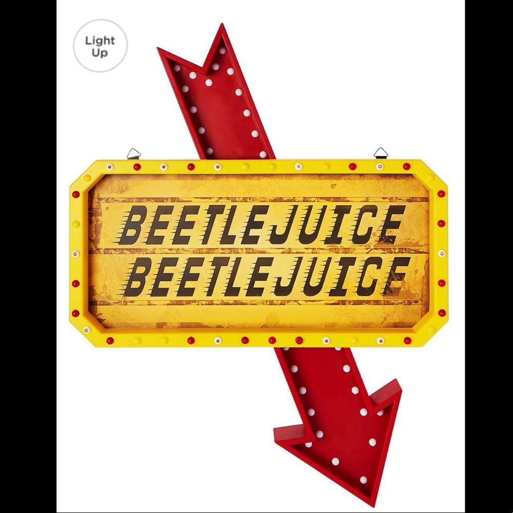 Beetlejuice light up marquee sign